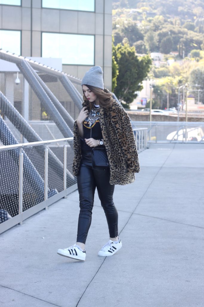 How to style a leopard print coat