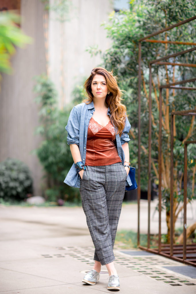 Menswear inspired look for women