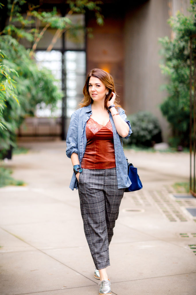 A menswear inspired look for women