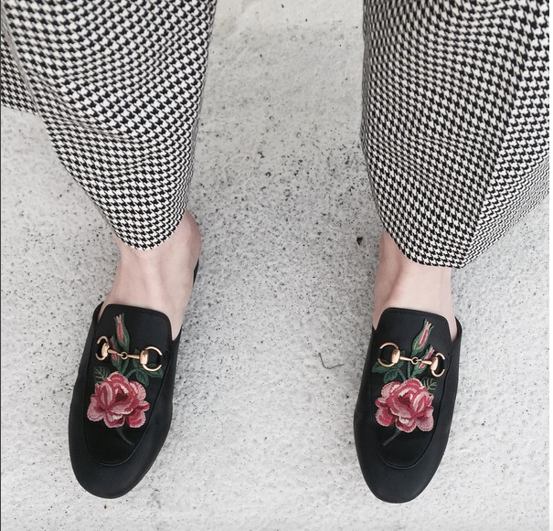 gucci floral slippers