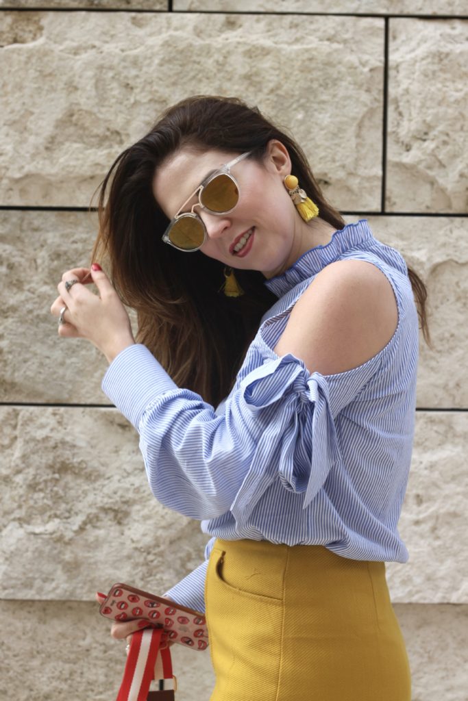 Cold shoulder blouse
