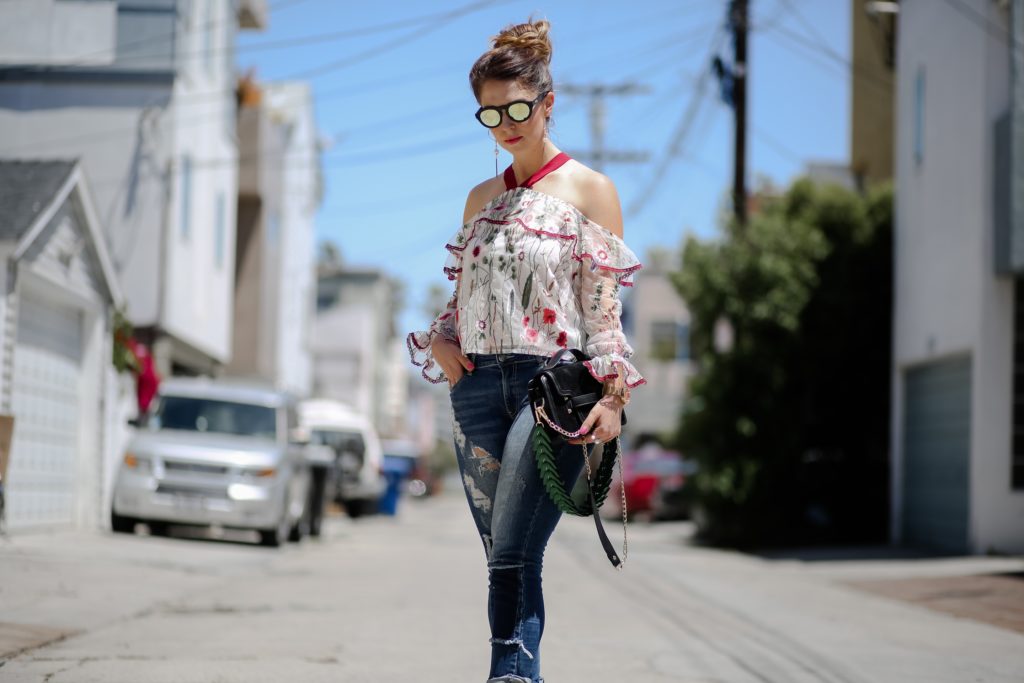 Cute top and jeans combo