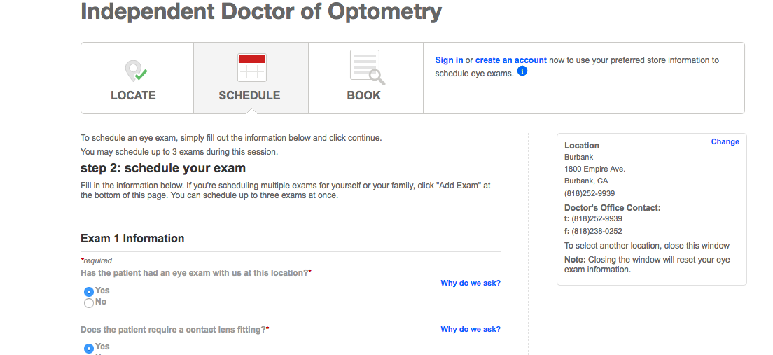 eye exams