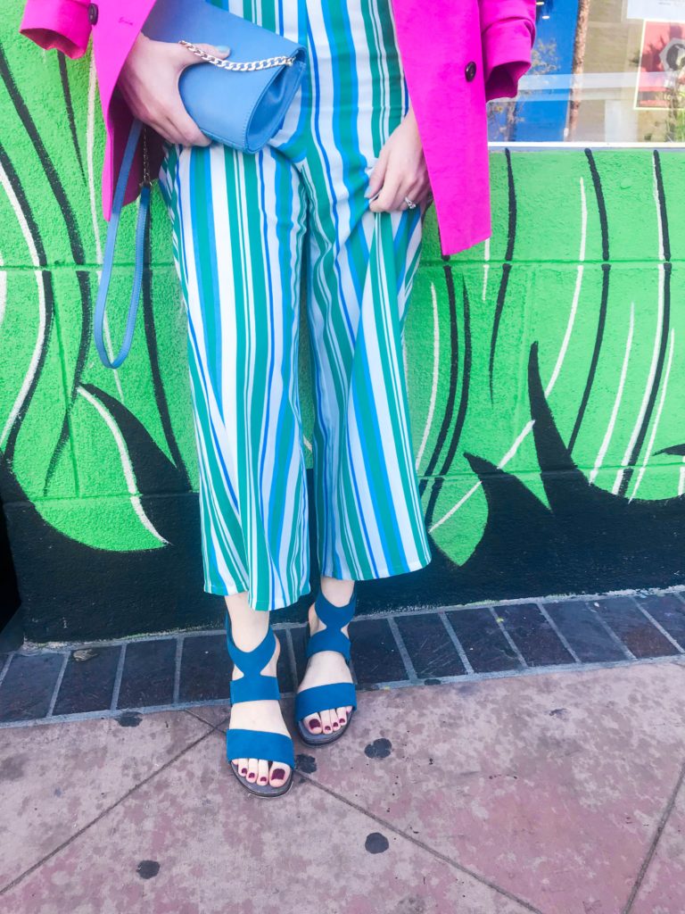 Comfy and chic blue suede sandals that you can wear all day