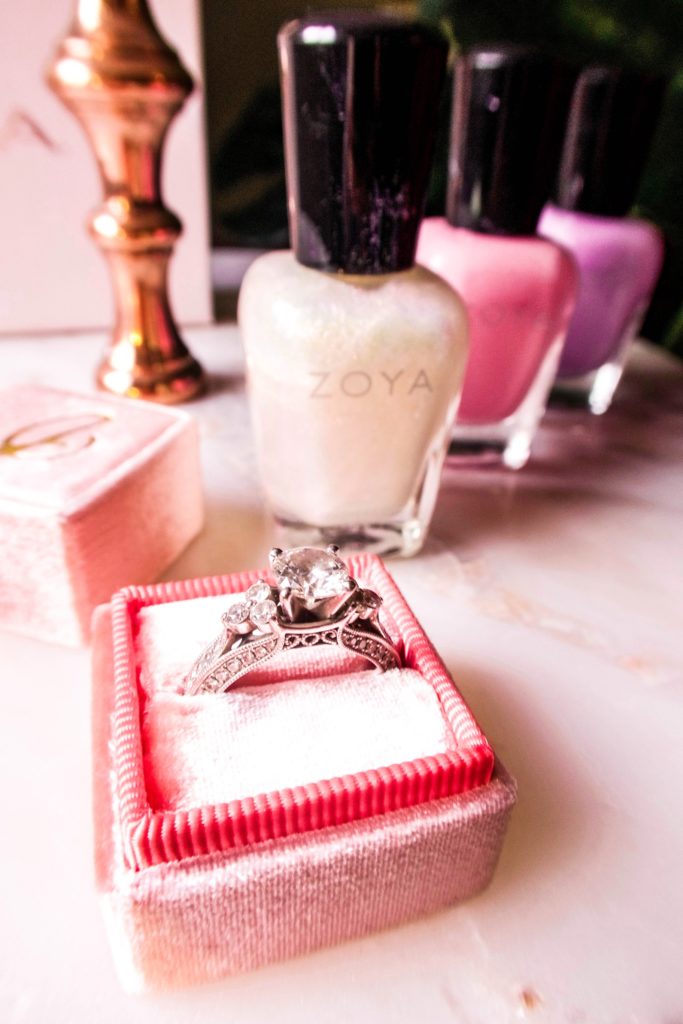 Beautiful nail polish colors to perfectly compliment your wedding ring