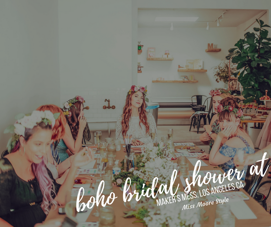 Boho Bridal Shower at Maker's Mess in Los Angeles, CA