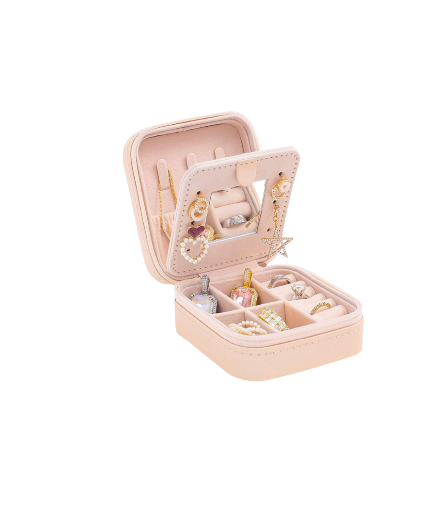 Small travel jewelry case organizer makes a great last minute holiday gift idea for her